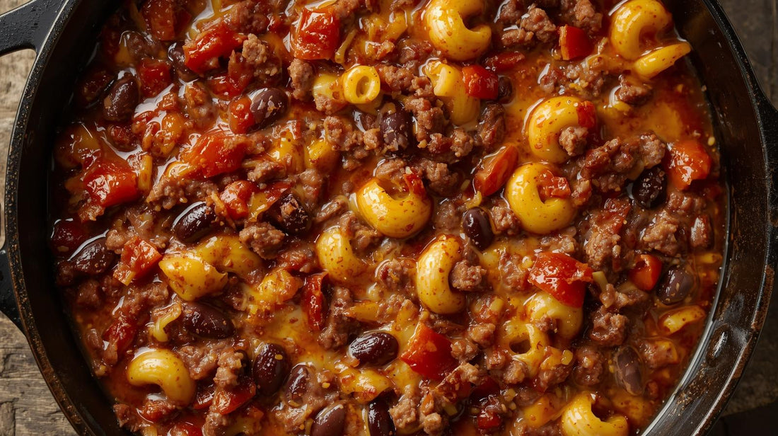 🍲 No-Box Hamburger Helper: Chili Mac (Easy Fall Skillet Recipe)