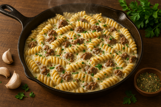 No Box Hamburger Helper: Creamy Italian Skillet