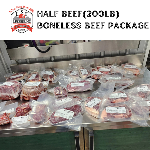 Half Beef(200lb) Boneless Cut Package – Luebbering Shorthorn Farms