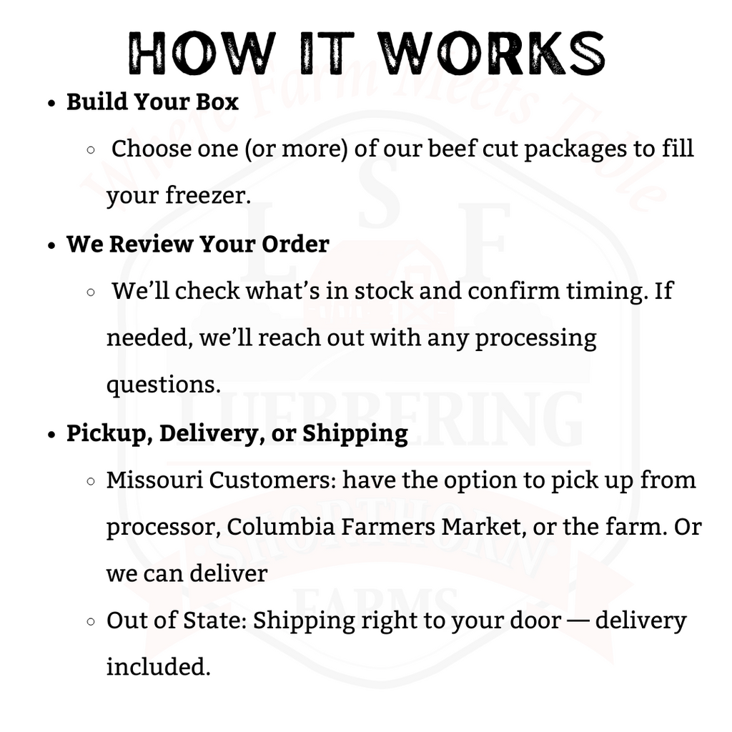 Half Beef(200lb) Boneless Cut Package
