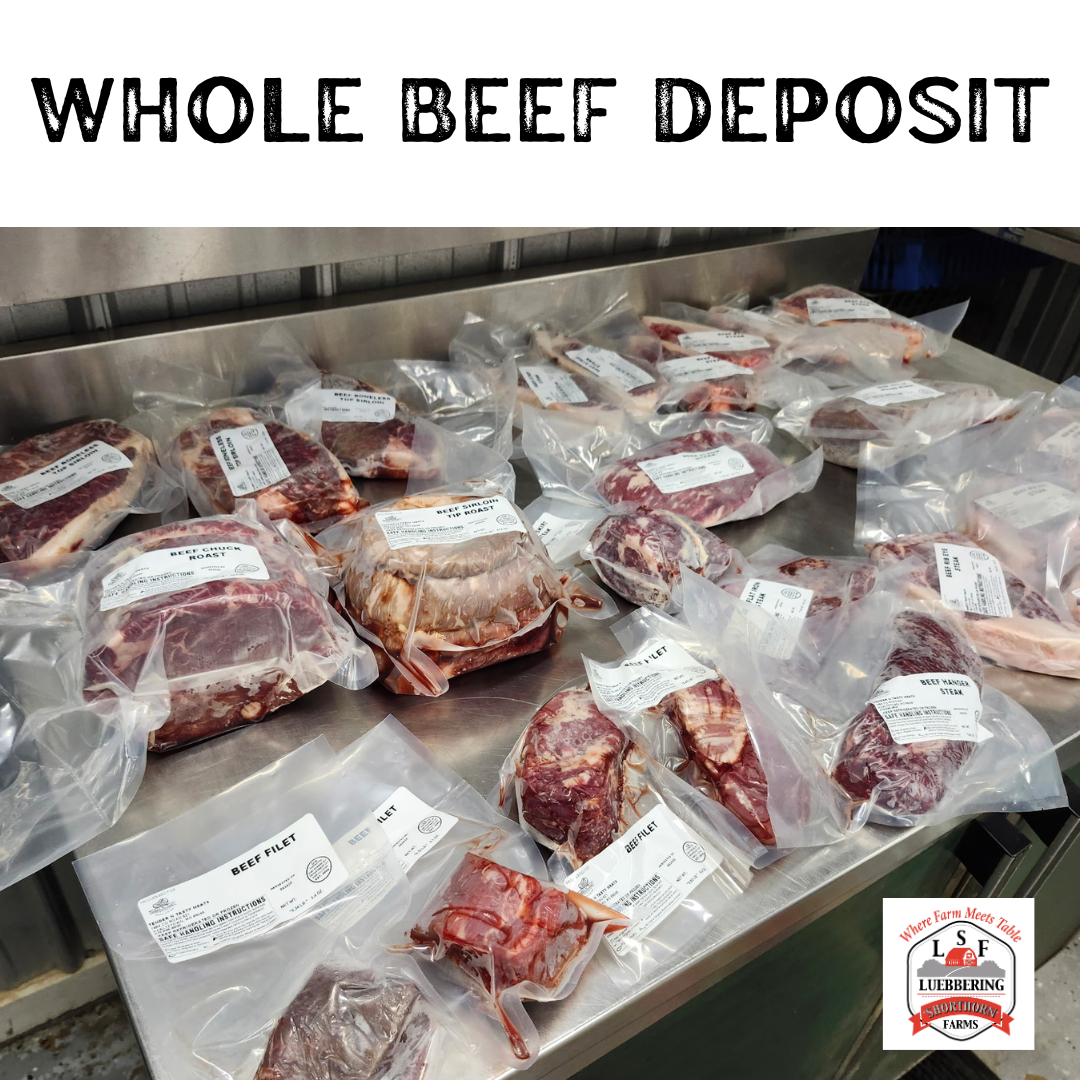 🥩 Whole Beef Share Deposit — Bone-In or Boneless (400 lbs Finished Beef)